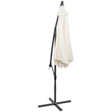 NNEVL Cantilever Umbrella 3 m Sand White