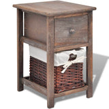 NNEVL Bedside Cabinet Wood Brown