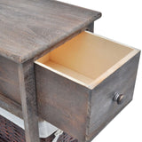 NNEVL Bedside Cabinets 2 pcs Wood Brown