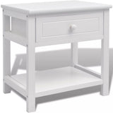 NNEVL Bedside Cabinet Wood White