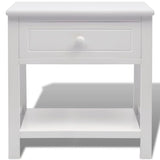 NNEVL Bedside Cabinet Wood White