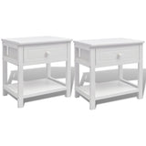 NNEVL Bedside Cabinets 2 pcs Wood White