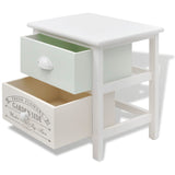 NNEVL French Bedside Cabinets 2 pcs Wood