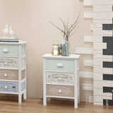 NNEVL French Storage Cabinet 3 Drawers Wood
