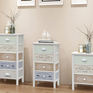 NNEVL French Storage Cabinet 4 Drawers Wood
