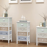 NNEVL French Storage Cabinet 4 Drawers Wood