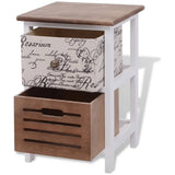 NNEVL Bedside Cabinet Wood