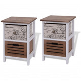 NNEVL Bedside Cabinets 2 pcs Wood