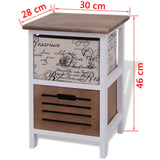 NNEVL Bedside Cabinets 2 pcs Wood