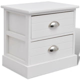 NNEVL French Bedside Cabinet White