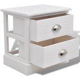 NNEVL French Bedside Cabinet White