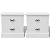 NNEVL French Bedside Cabinets 2 pcs White