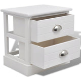 NNEVL French Bedside Cabinets 2 pcs White