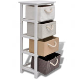 NNEVL Storage Cabinet 4 Drawers Wood