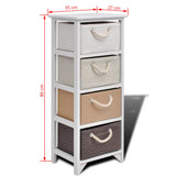 NNEVL Storage Cabinet 4 Drawers Wood