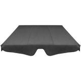 NNEVL Replacement Canopy for Garden Swing Grey 226x186 cm