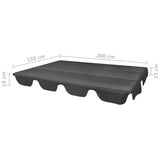 NNEVL Replacement Canopy for Garden Swing Grey 226x186 cm