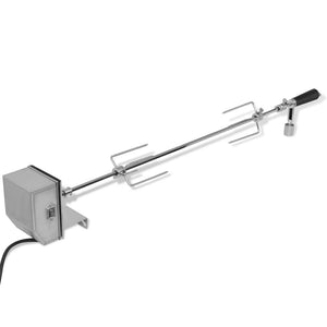 NNEVL BBQ Rotisserie Spit with Professional Motor Steel 900 mm