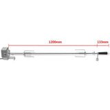 NNEVL BBQ Rotisserie Spit with Professional Motor Steel 1200 mm