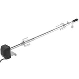 NNEVL BBQ Rotisserie Spit with Motor Steel 1200 mm