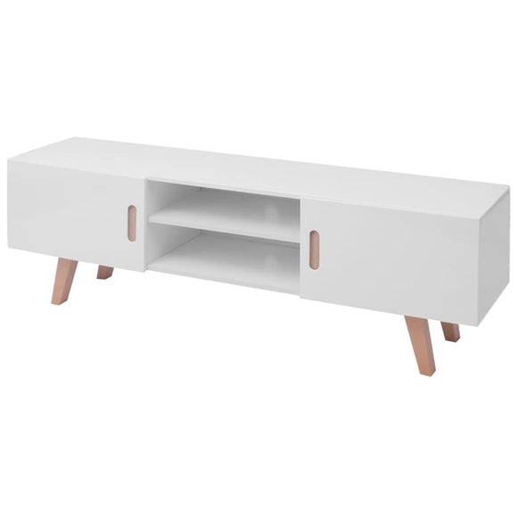 NNEVL TV Stand MDF 150x35x48.5 cm High Gloss White