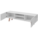 NNEVL TV Stand MDF 150x35x48.5 cm High Gloss White