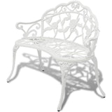 NNEVL Garden Bench 100 cm Cast Aluminium White