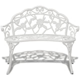 NNEVL Garden Bench 100 cm Cast Aluminium White
