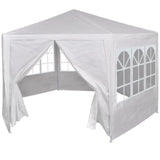 NNEVL Marquee with 6 Side Walls White 2x2 m