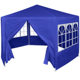 NNEVL Marquee with 6 Side Walls Blue 2x2 m