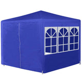 NNEVL Marquee with 6 Side Walls Blue 2x2 m