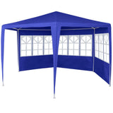 NNEVL Marquee with 6 Side Walls Blue 2x2 m