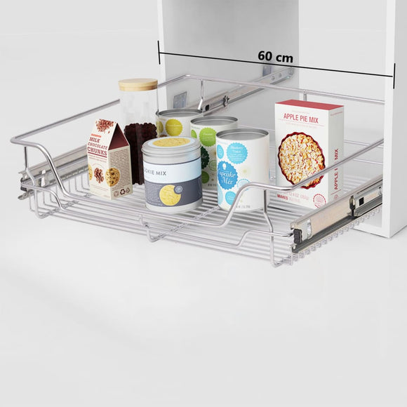 NNEVL Pull-Out Wire Baskets 2 pcs Silver 600 mm