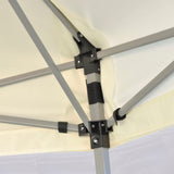 NNEVL Hexagonal Pop-Up Marquee with 6 Sidewalls Cream White 3.6x3.1 m