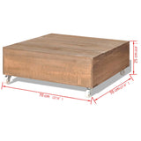 NNEVL Coffee Table Brown Solid Wood