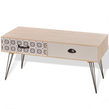 NNEVL TV Side Table 100x40x35 cm Brown