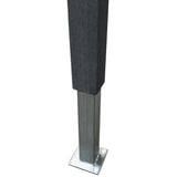 NNEVL Fence Panel with 2 Posts WPC 180x180 cm Grey