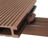 NNEVL WPC Decking Boards 6 pcs Brown