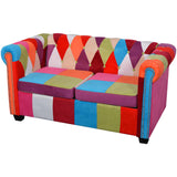 NNEVL Chesterfield Sofa 2-Seater Fabric