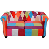 NNEVL Chesterfield Sofa 2-Seater Fabric