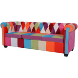 NNEVL Chesterfield Sofa 3-Seater Fabric