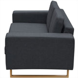 NNEVL 2-Seater Sofa Fabric Dark Grey