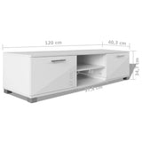 NNEVL TV Cabinet High-Gloss White 120x40.3x34.7 cm
