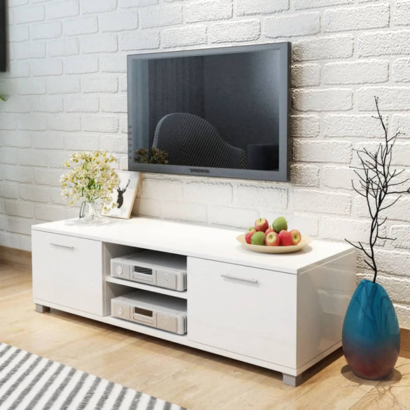NNEVL TV Cabinet High-Gloss White 120x40.3x34.7 cm