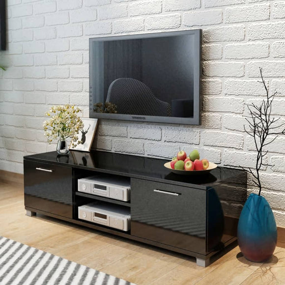 NNEVL TV Cabinet High-Gloss Black 120x40.3x34.7 cm