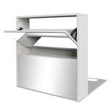 NNEVL Shoe Cabinet 2-Layer Mirror White 63x17x67 cm