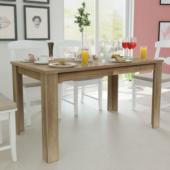 NNEVL Dining Table 140x80x75 cm Oak
