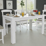 NNEVL Dining Table 140x80x75 cm White