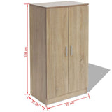 NNEVL Shoe Cabinet 7 Shelves Oak