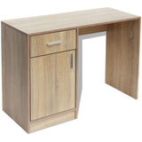 NNEVL Desk with Drawer and Cabinet Oak 100x40x73 cm